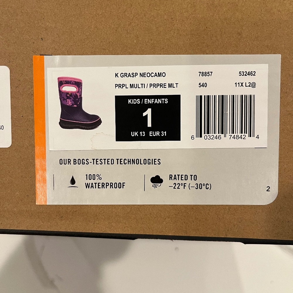 Girls Bogs winter boot, size 1